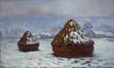 Meules, effet de neige, 1891 by Claude Monet